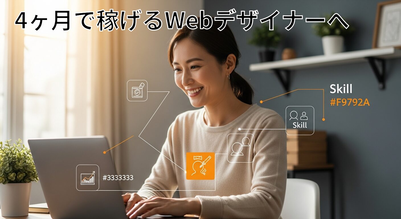 Webデザインで稼げないを脱却！4ヶ月で手にする自由